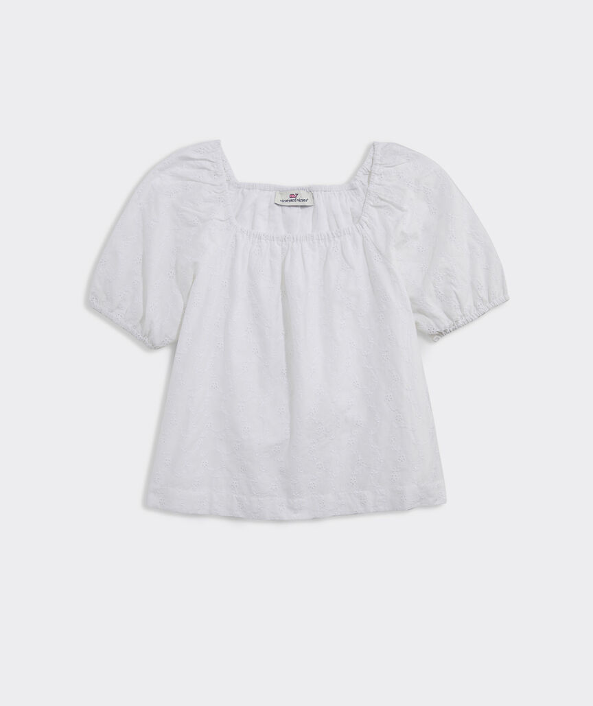 Girls' Serena Eyelet Top