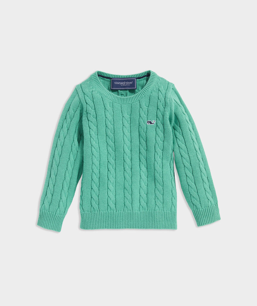 Baby Cotton Cashmere Cable Crewneck Sweater