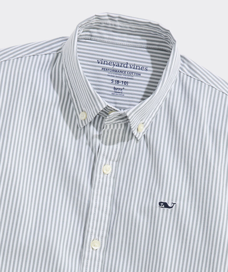 Boys' Performance Cotton Admiral Stripe Shirt