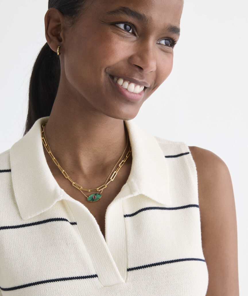 Katie Cotton Polo Sweater Tank