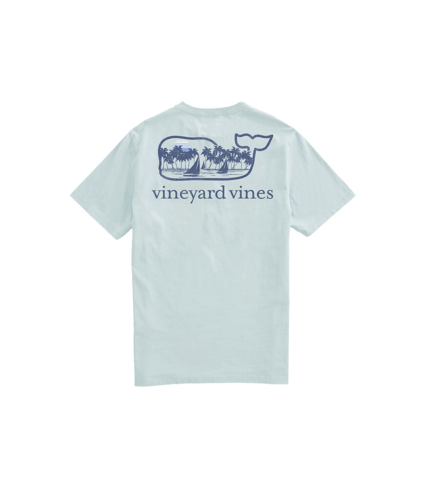 OUTLET Palm Sail Whale Fill Short-Sleeve Pocket Tee