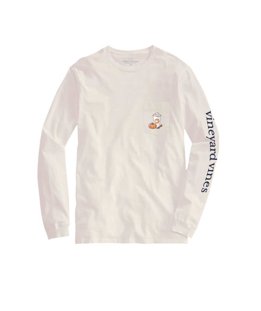 OUTLET Pumpkin Spice Whale Long-Sleeve Pocket Tee