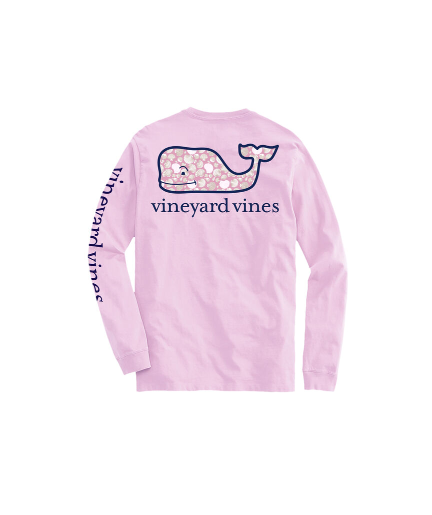 OUTLET Kids' Painted Shells Whale Long-Sleeve Pocket Tee