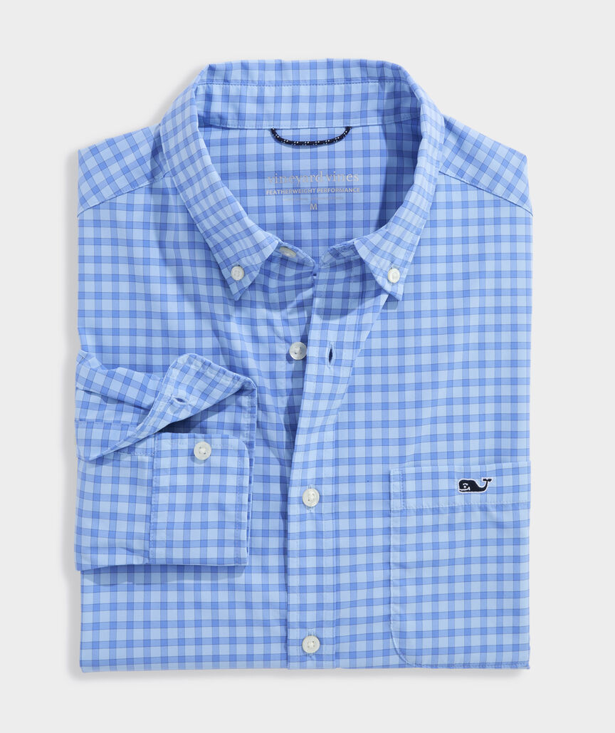 Performance Lemon Shark Gingham Featherweight Shirt