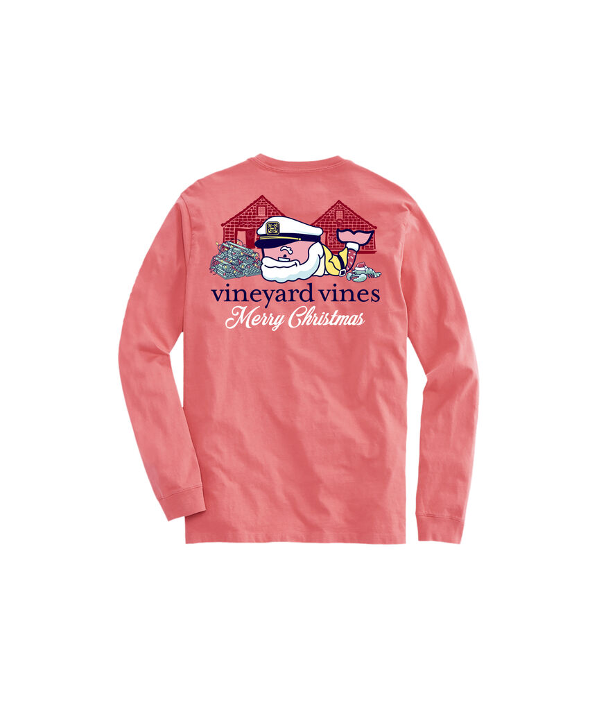 OUTLET New England Santa Long-Sleeve Pocket Tee