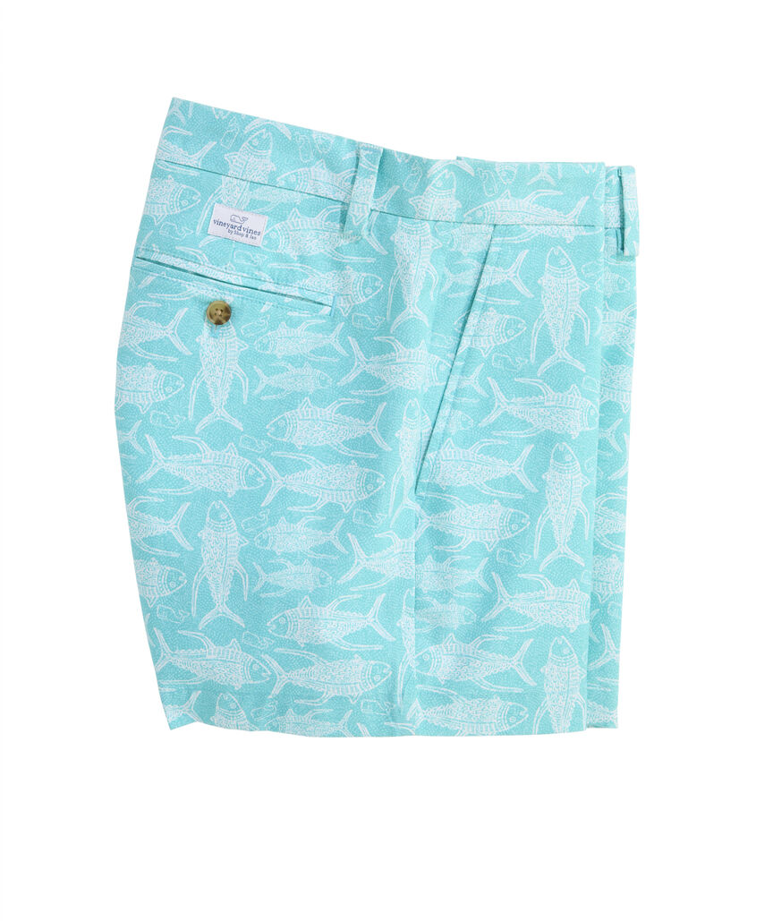 OUTLET 5 Inch Tuna Printed Stretch Breaker Shorts