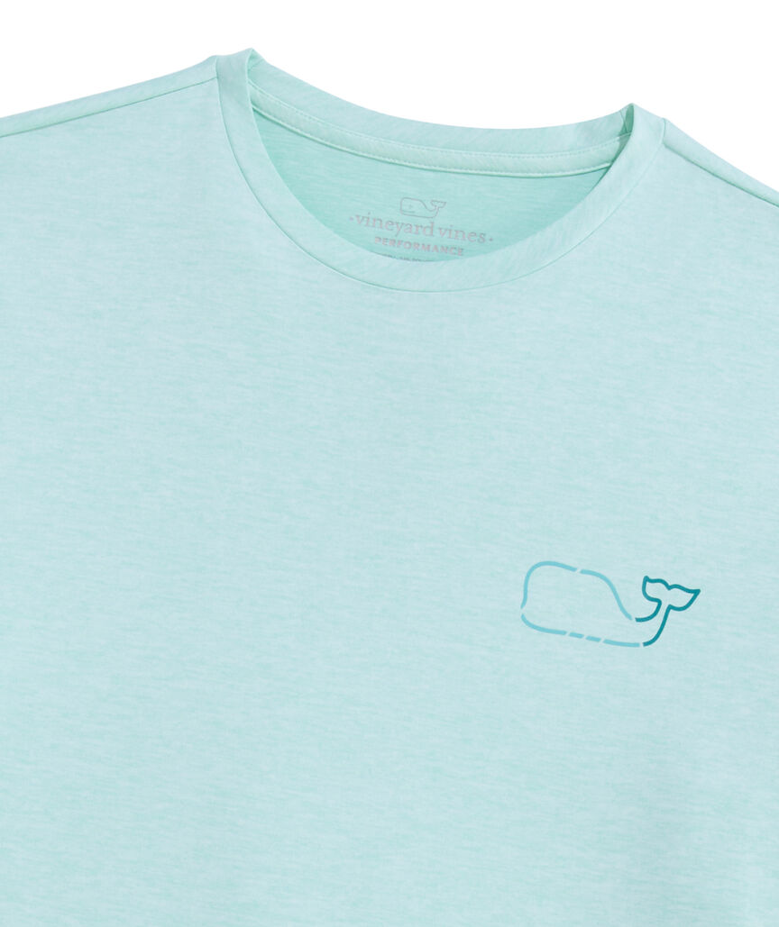 OUTLET Whale Outline Long-Sleeve Performance Tee