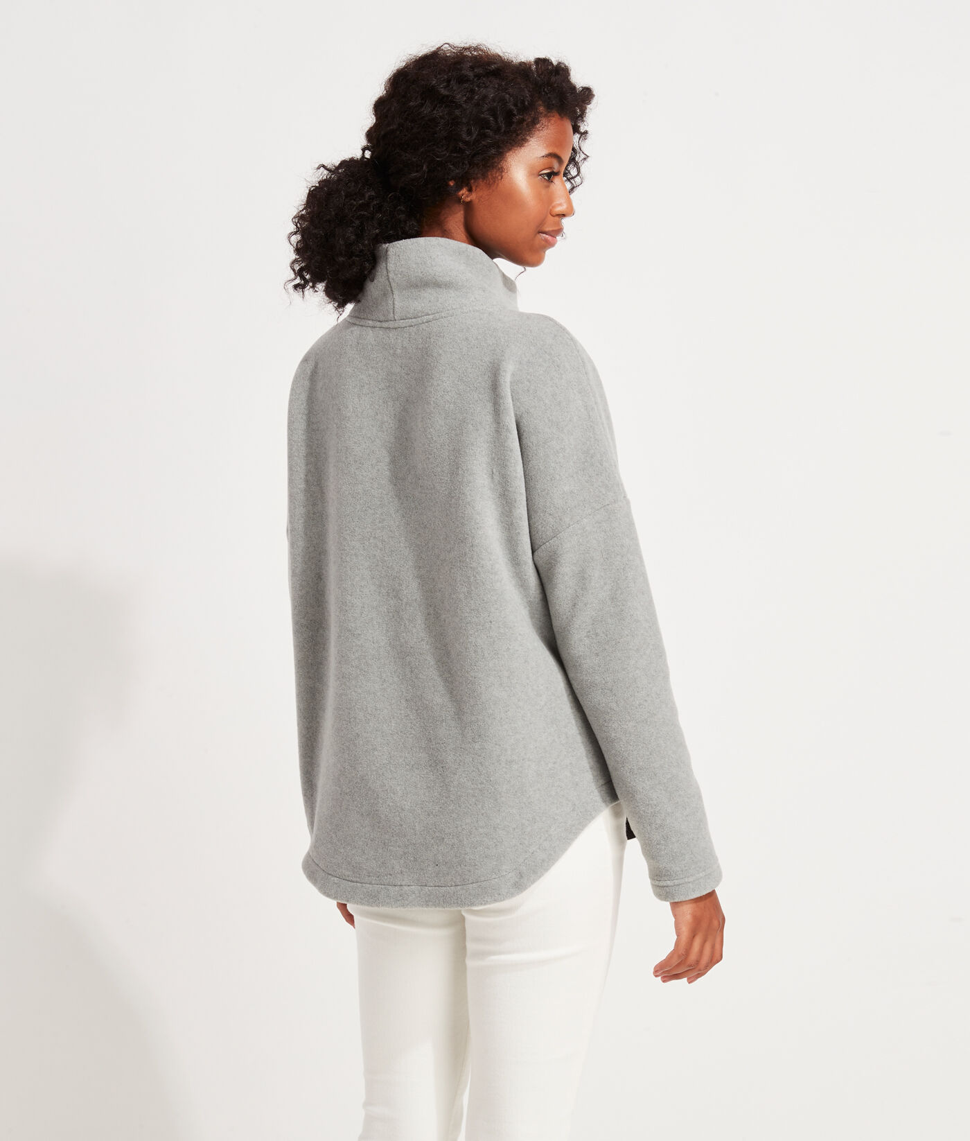 Shop Funnel-Neck Heathered Cozy Fleece 