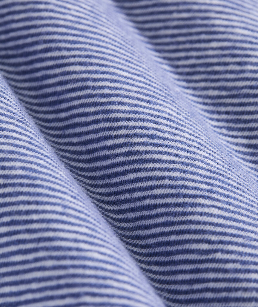 Cotton Linen Short-Sleeve Henley