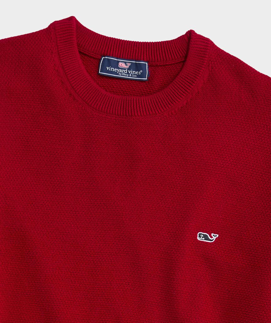 Textured Cotton Crewneck
