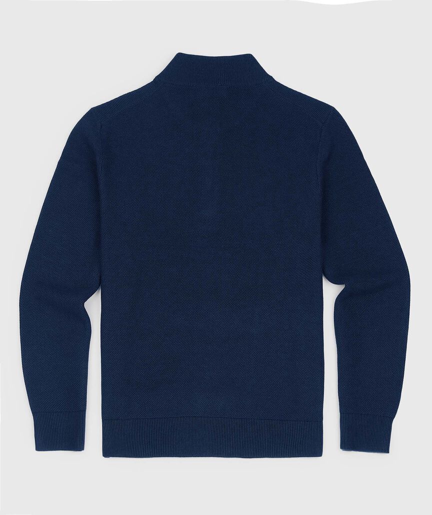 OUTLET Tipped Collar Honeycomb Quarter-Zip
