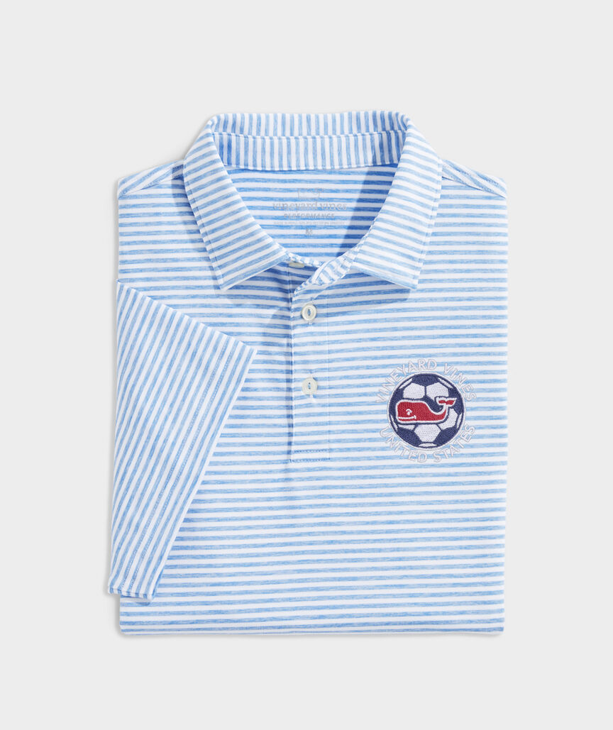 United By Soccer Performance Winstead Stripe Sankaty Polo