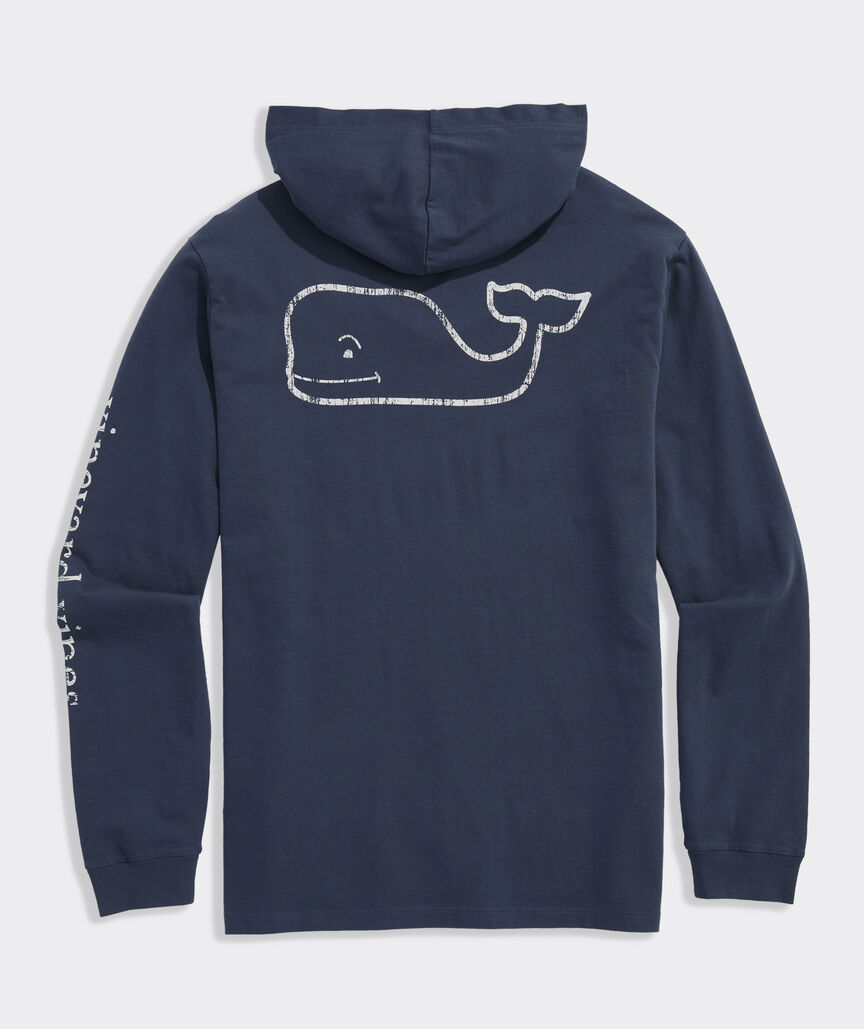 Vintage Whale Long-Sleeve Hoodie Tee