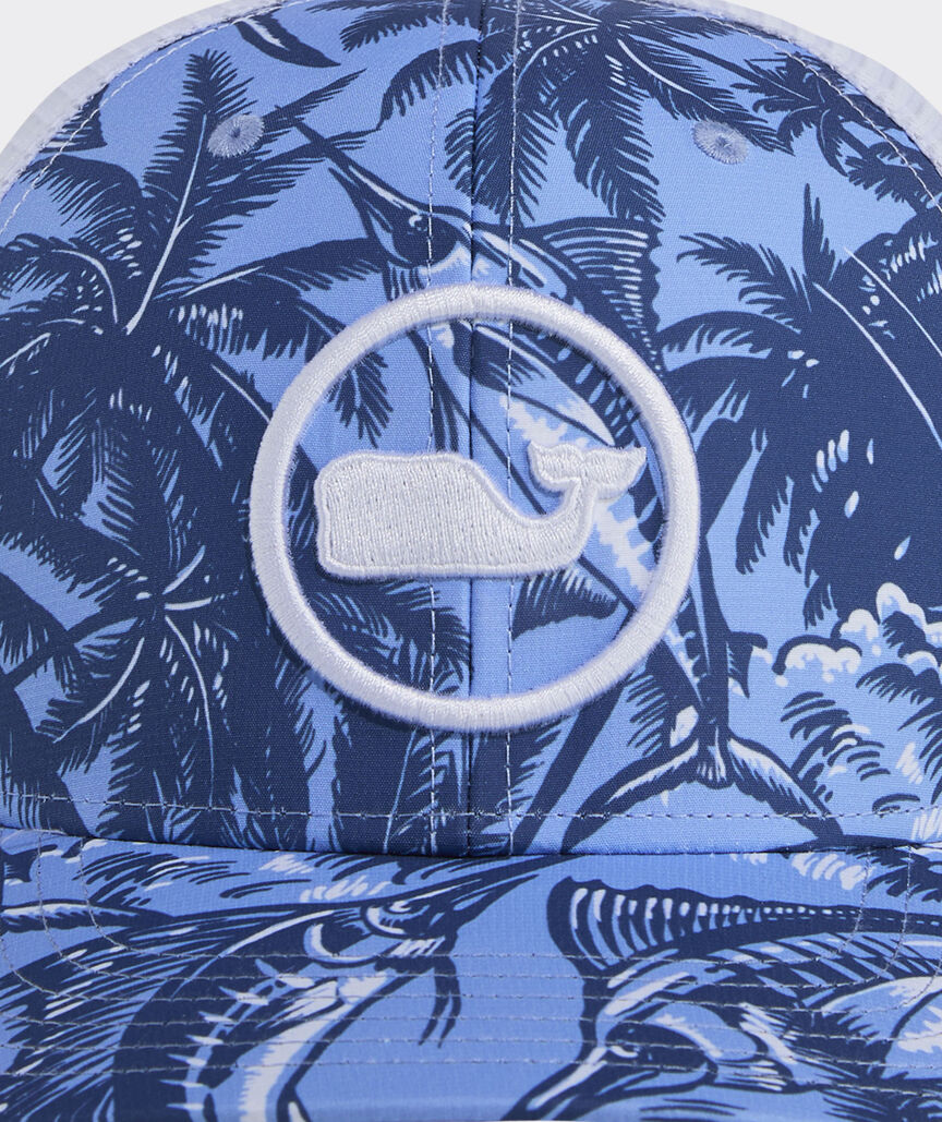 Chappy Print Whale Dot Trucker Hat