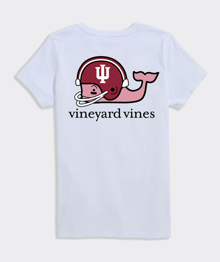 Indiana University Women's Football Whale Short-Sleeve Pocket Tee