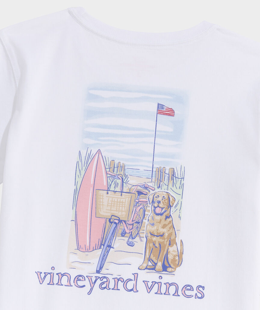 Girls’ Beach Bike Dog Short-Sleeve Pocket Tee