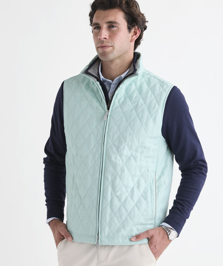 Textured Linen Dorset Quilted Vest