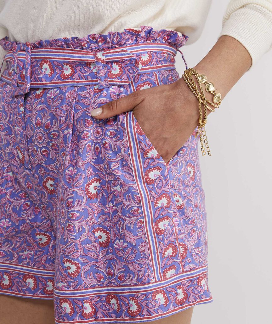 Katama Tile Belted Shorts
