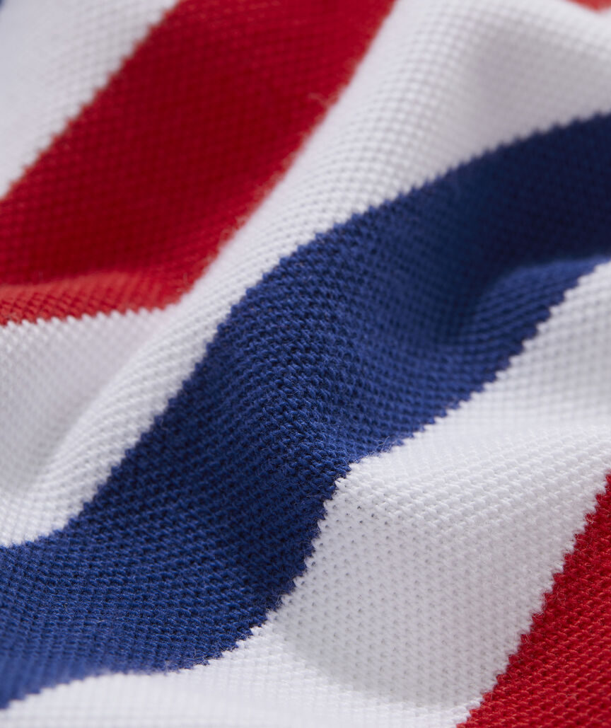 Boys' Striped Heritage Pique Polo