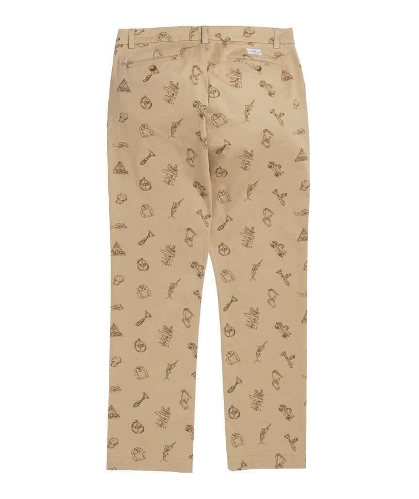 OUTLET Sketched Icons Printed Breaker Pants