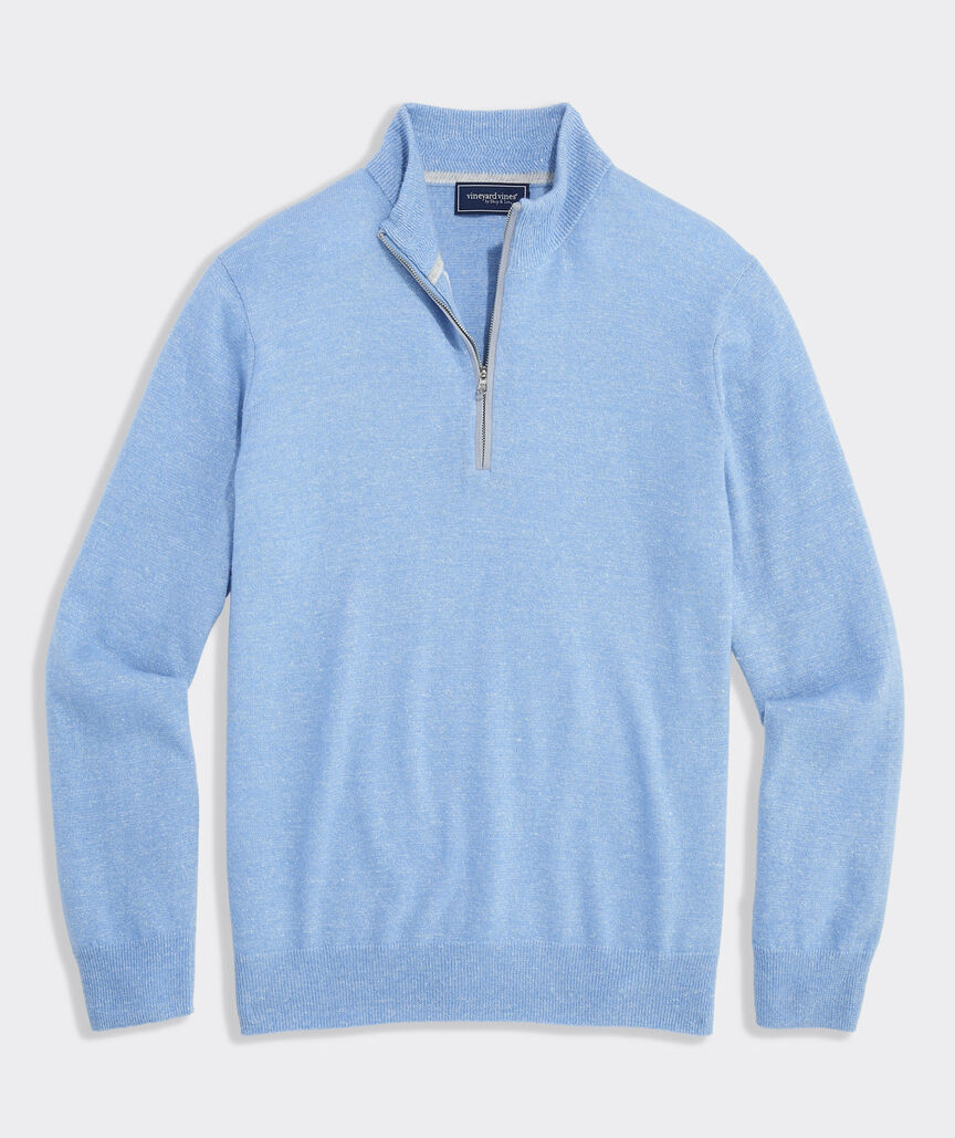 Cashmere Linen Quarter Zip