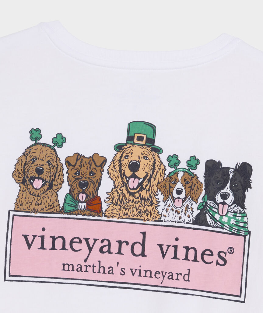 Women's St. Patrick's Pups Logo Box Long-Sleeve Pocket Tee