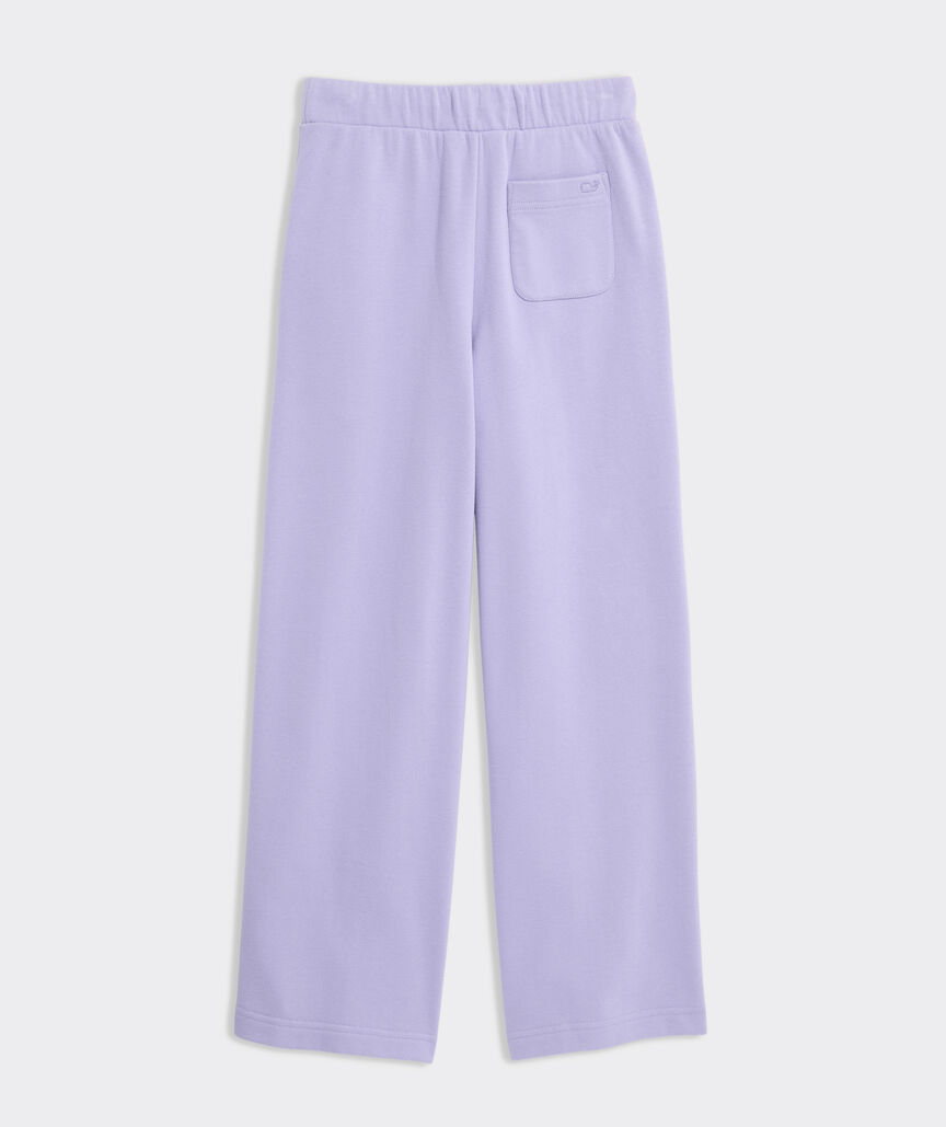 Girls' French Terry Wide Leg Sweatpant