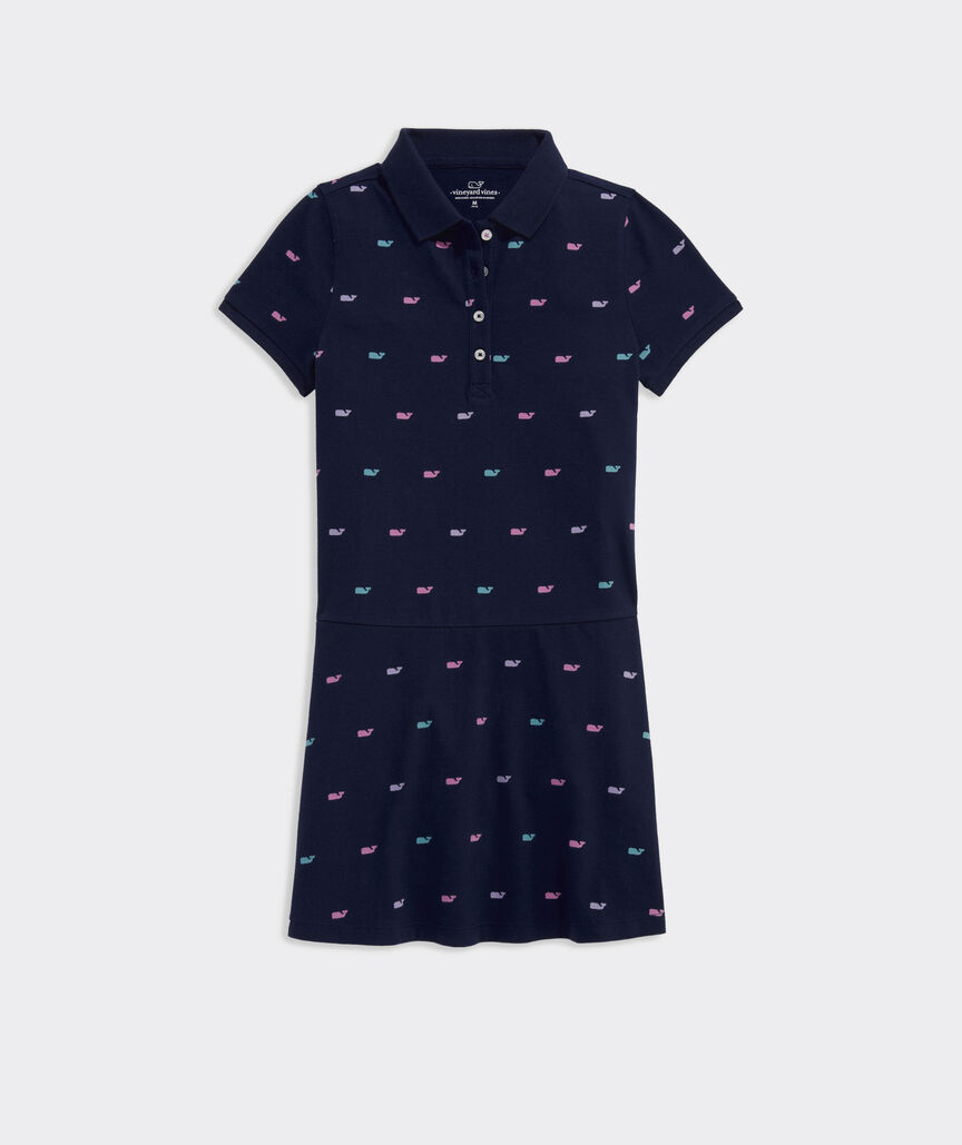 OUTLET Girls' Whale Pique Polo Dress