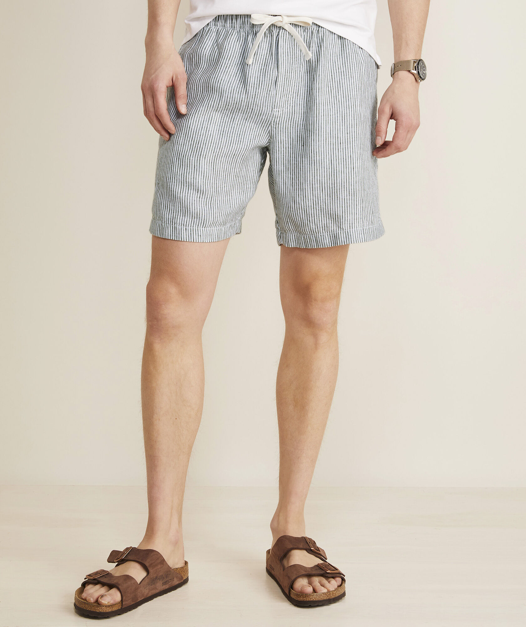 7 Inch Pull-On Linen Shorts