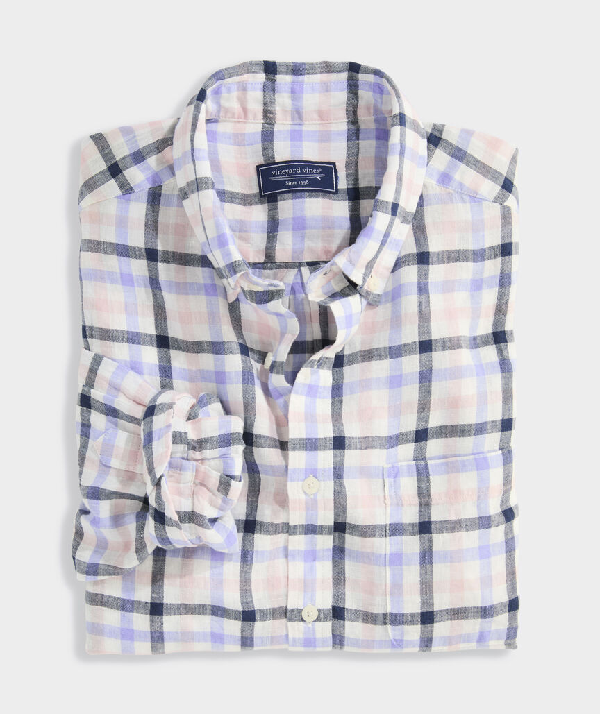 Windward Tattersall Linen Shirt
