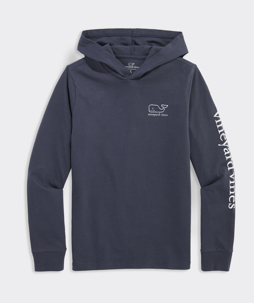 Boys' Vintage Whale Long-Sleeve Hoodie Tee