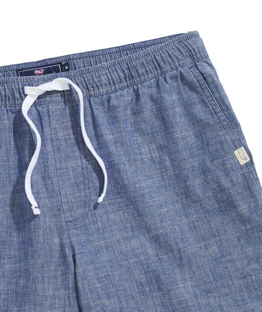 OUTLET 7 Inch Pull-On Chambray Shorts