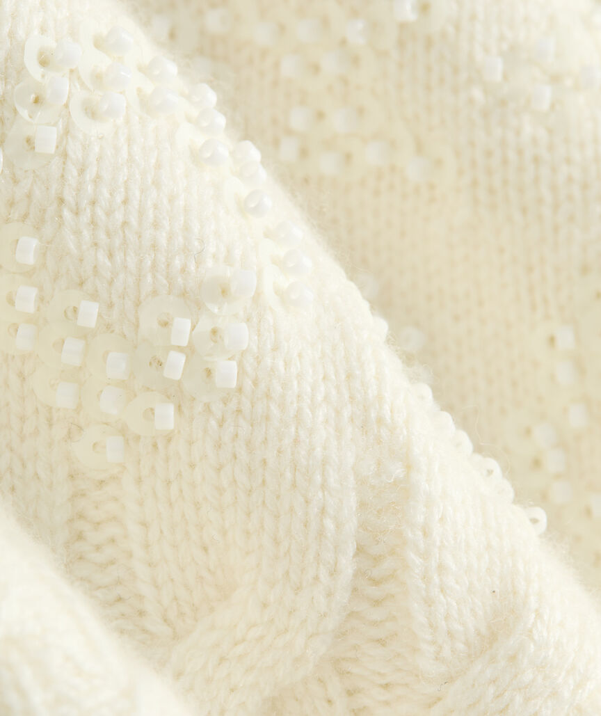 Sequin Fair Isle Mockneck Sweater