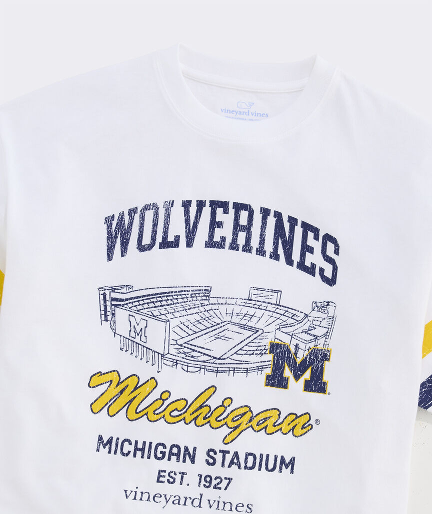 Women's University of Michigan Short-Sleeve Varsity Boxy Tee