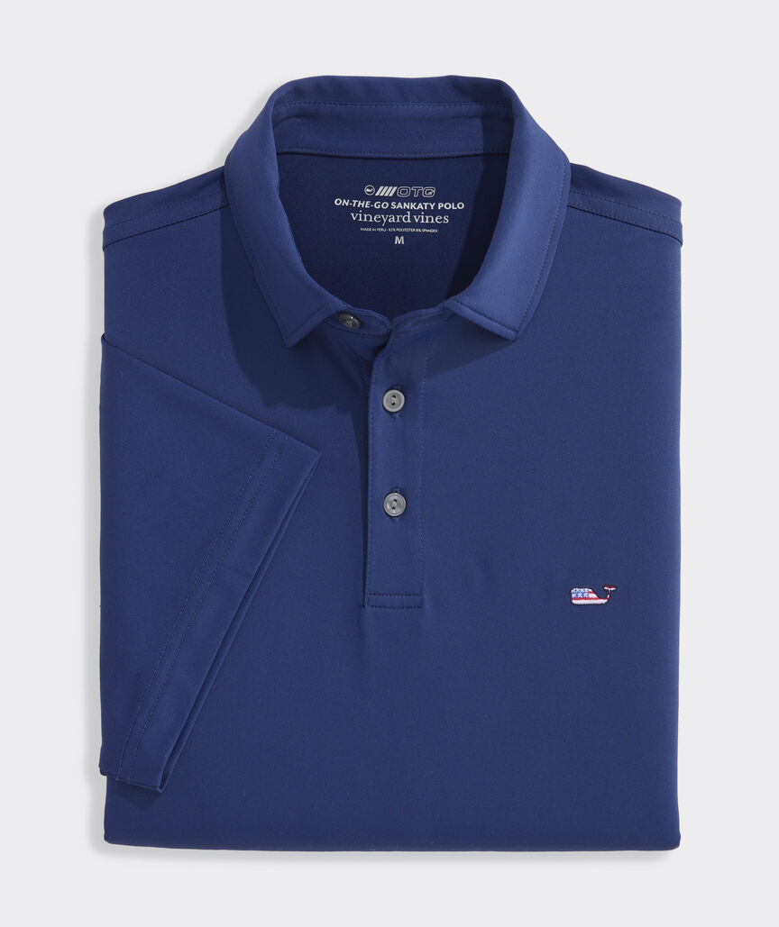 Performance American Flag Whale Solid Sankaty Polo