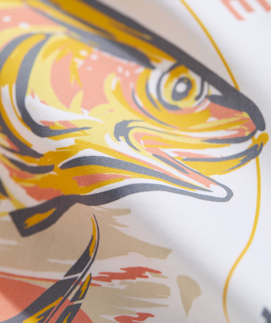 Performance Painted Fish Short-Sleeve Harbor Tee