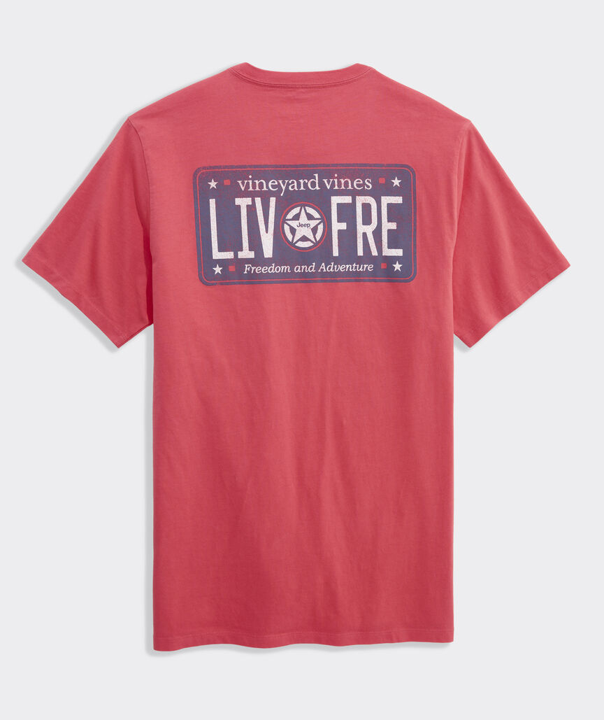 Jeep Collection License Plate Short-Sleeve Pocket Tee