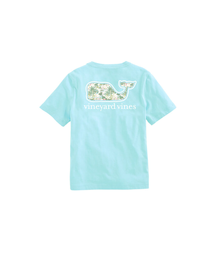 OUTLET Girls' Toile Whale Short-Sleeve Pocket Tee