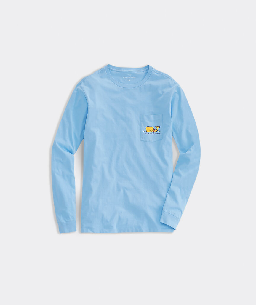 Golden Retriever Whale Long-Sleeve Pocket Tee