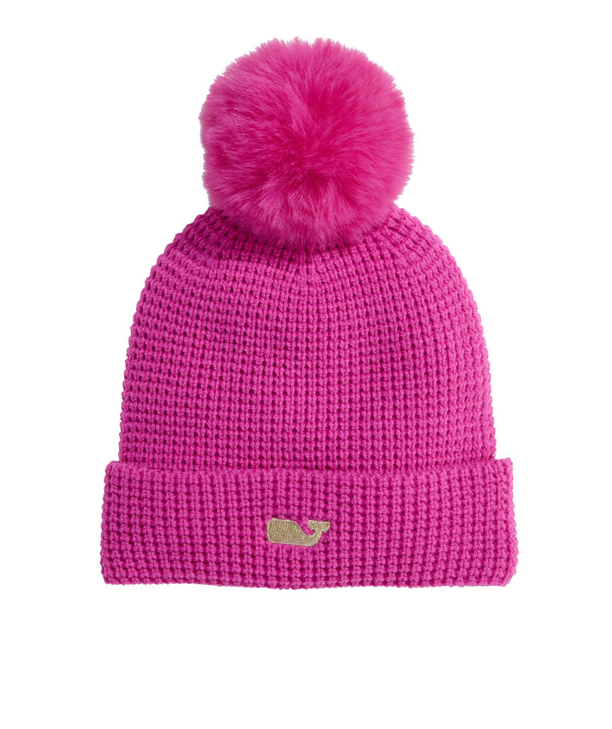 OUTLET Girls' Waffle-Knit Beanie