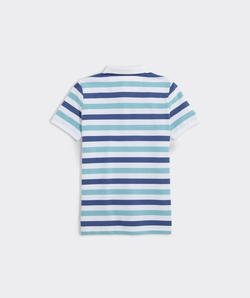 Boys' Striped Heritage Pique Polo