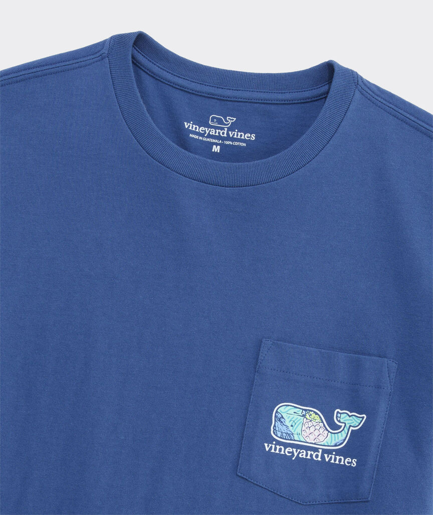 Beach Bar Vibes Whale Short-Sleeve Pocket Tee