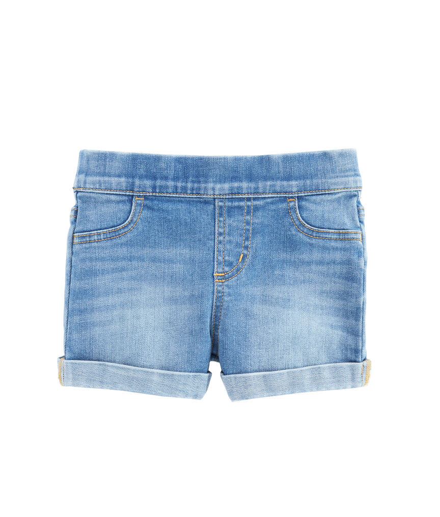 Girls Indigo Denim Pull-On Jegging Shorts