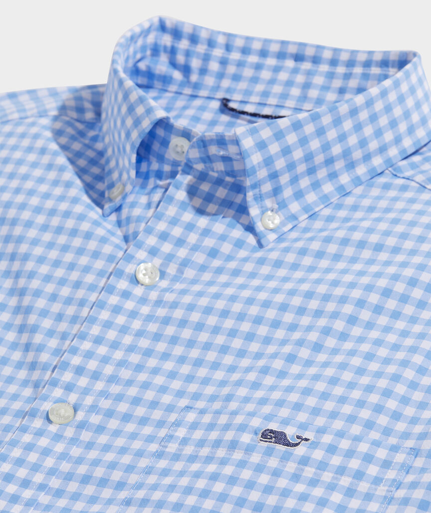 On-The-Go Nylon Gingham Shirt