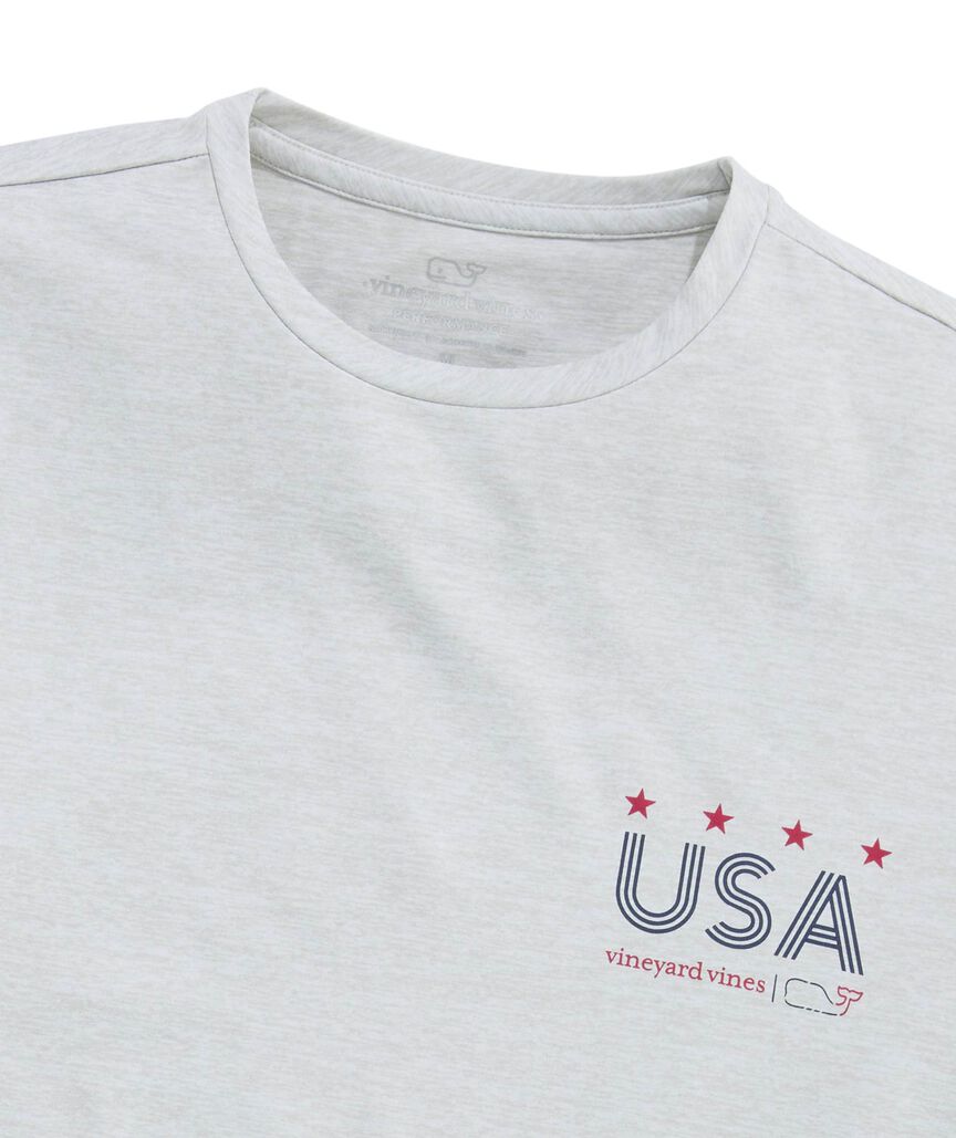 OUTLET USA Flag Long-Sleeve Performance Tee