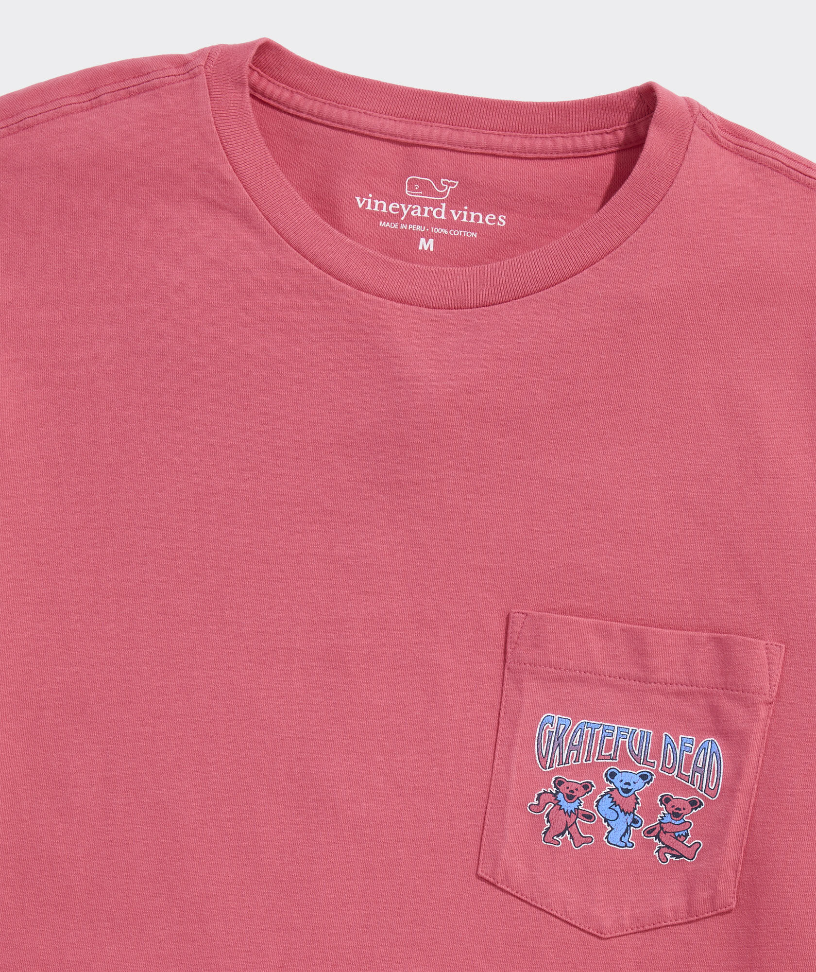 Grateful Dead x vineyard vines Red, White & Blue Bears Long-Sleeve Pocket Tee