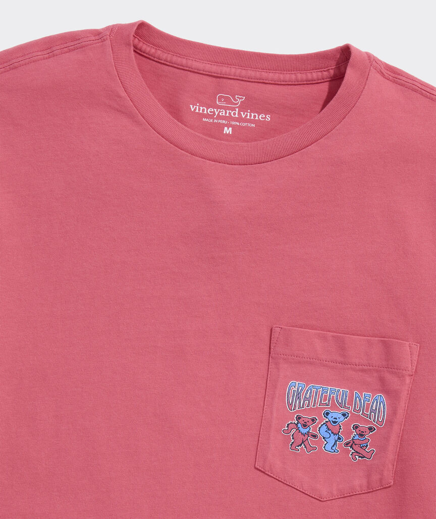 Grateful Dead x vineyard vines Red, White & Blue Bears Long-Sleeve Pocket Tee