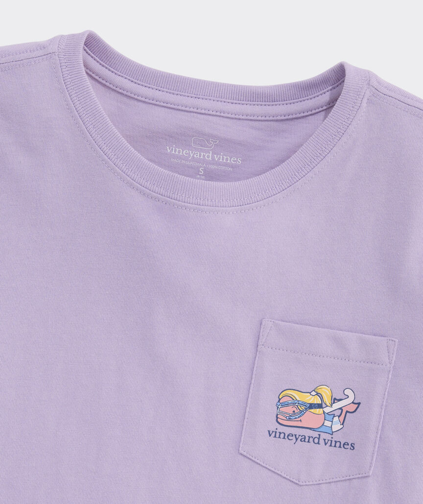 Girls' Field Hockey Whale Short-Sleeve Pocket Tee