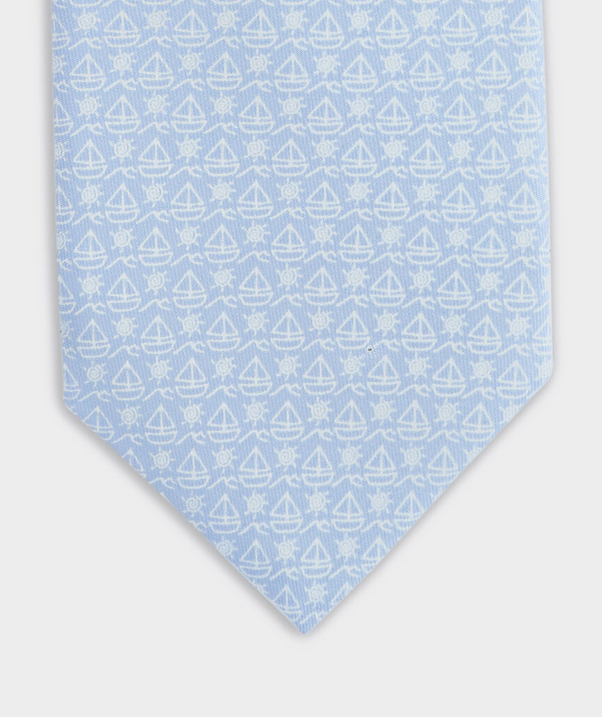 Simple Sailboat Silk Tie