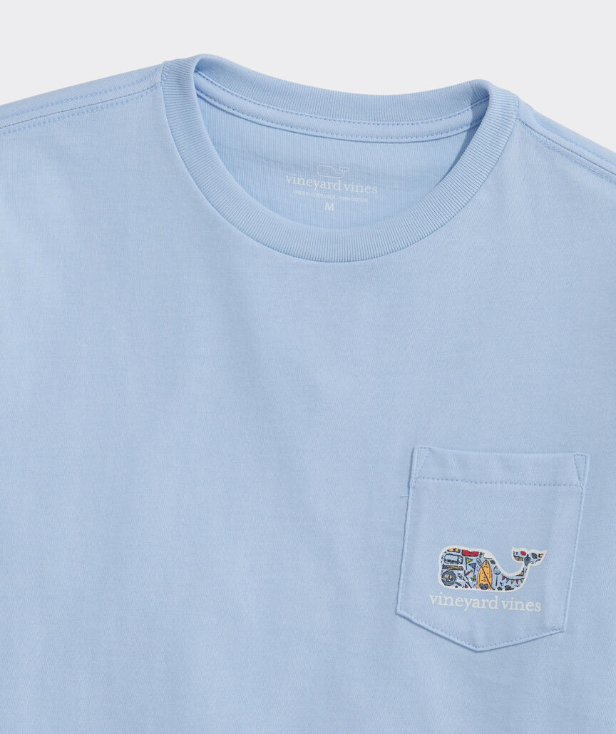 Boys' Camping Gear Whale Short-Sleeve Pocket Tee